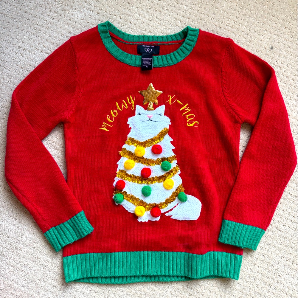 Girls Christmas ugly sweater